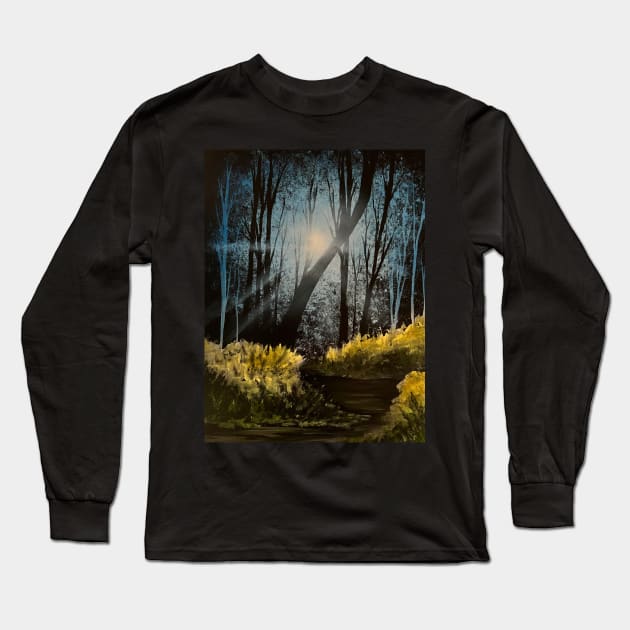 Golden Rays of Sunlight Long Sleeve T-Shirt by J&S mason